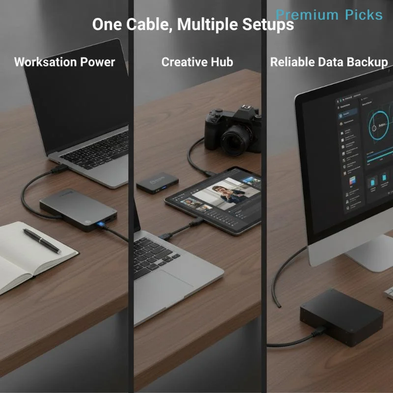 portableUSB 3.0 A to Micro B Cable 5Gbps High Speed Data Transfer Cord for External Hard Drive Disk Student Office Data Backup