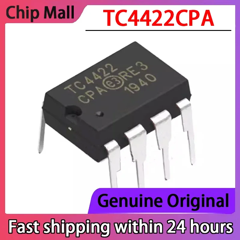 Nouvelle puce de pilote haute vitesse originale TC4422CPA TC4422 DIP-8 9A, en Stock