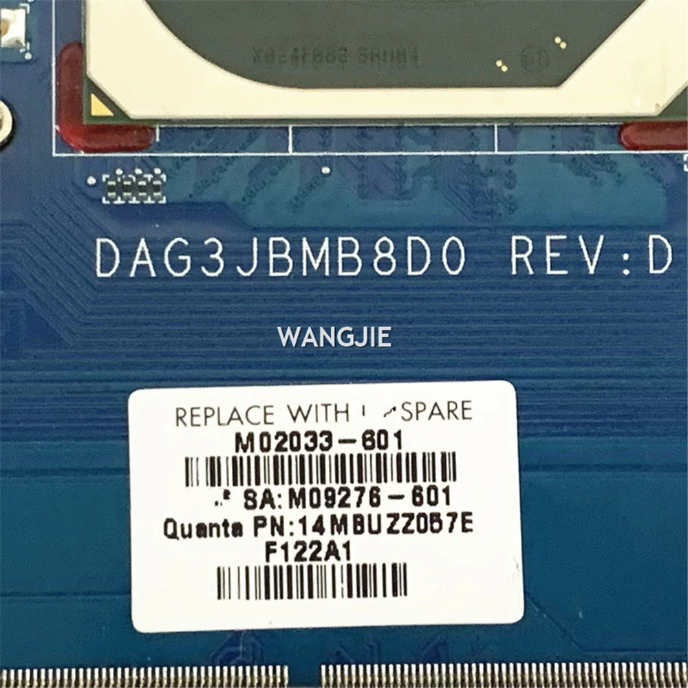 ل HP الألعاب 16 16-A 16-A0051WM اللوحة GTX 1650 4GB GPU SRH84 I5-10300H وحدة المعالجة المركزية M02033-001 M02033-601 G3JB DAG3JBMB8D0