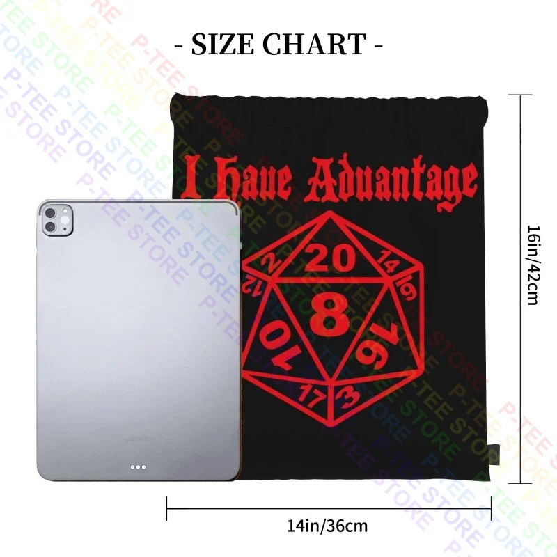 I Have Advantage I'M Sleeping With The Dungeon Master Drawstring Bags Gym Bag Bookbag 3d Printing