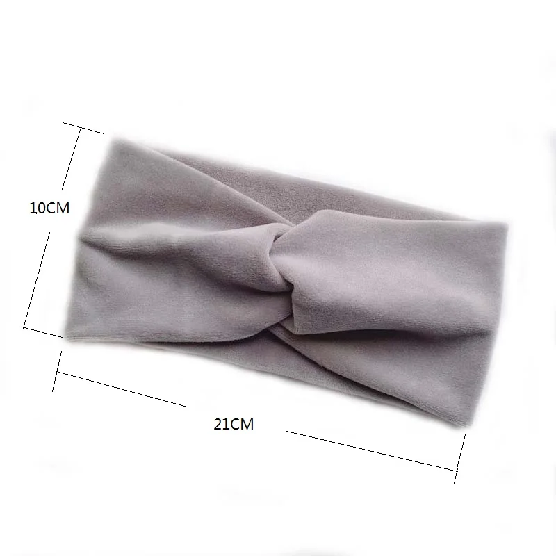 Samt-Stirnband mit elastischem Drehverschluss für Yoga, Gesichtsreinigung und Make-up – Detail 2