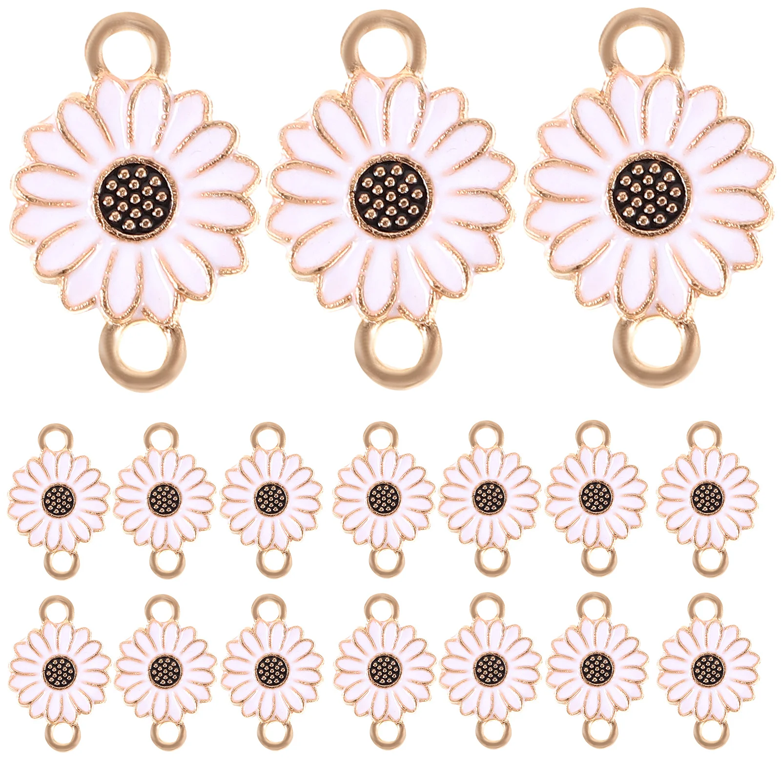

20 шт., подвески в форме ромашки, подвески в форме цветка для DIY ювелирных изделий, браслеты, ожерелья, украшения ручной работы