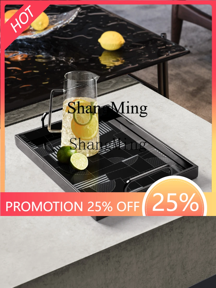 

FG teacup tray porch home key rectangular creative glassware tray dining side cabinet desktop cup storage tray