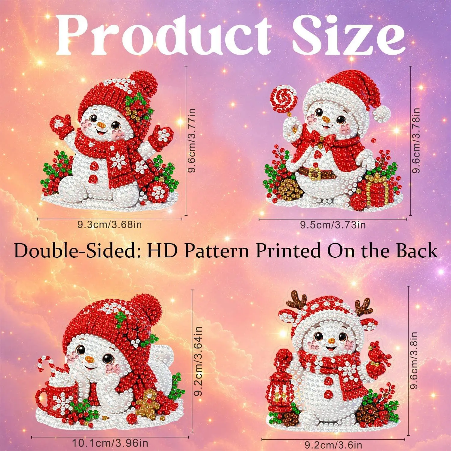 6-teiliges/4-teiliges Weihnachts-Diamantmal-Set, handgefertigte Weihnachtsbaum-Dekorationen, handgefertigtes Set für Weihnachtsanhänger für Erwachsene, einfach zu verwenden und stressabbauend, für Anfänger geeignet, kann als Wanddekoration für zu Hause, Weihnachtsbaumdekoration, Geschenkdekoration, Dankeskarte oder Geschenk für Bastelfreunde verwendet werden. – Detail 9