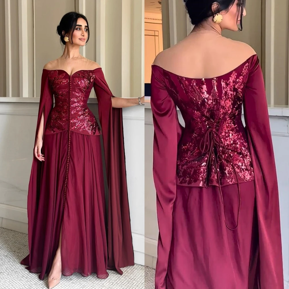 Robe longue de soirée en satin, ligne A, col en V, sur mesure, pour occasions formelles