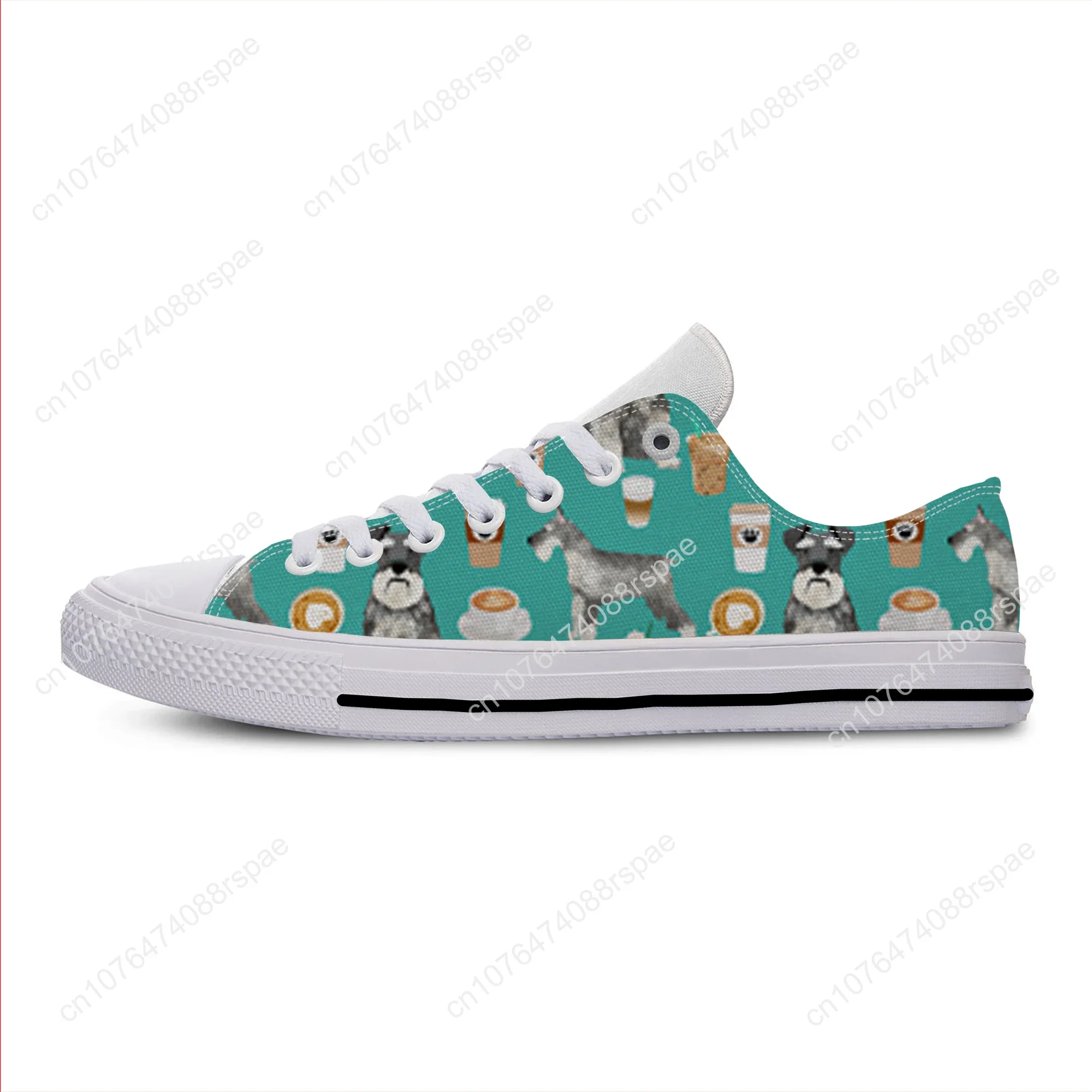 Hot Summer Schnauzer Animal Pets Dog Cut Kawaii Lightweight Classic Canvas Shoes Men Women Casual Sneakers Classic Board Shoes