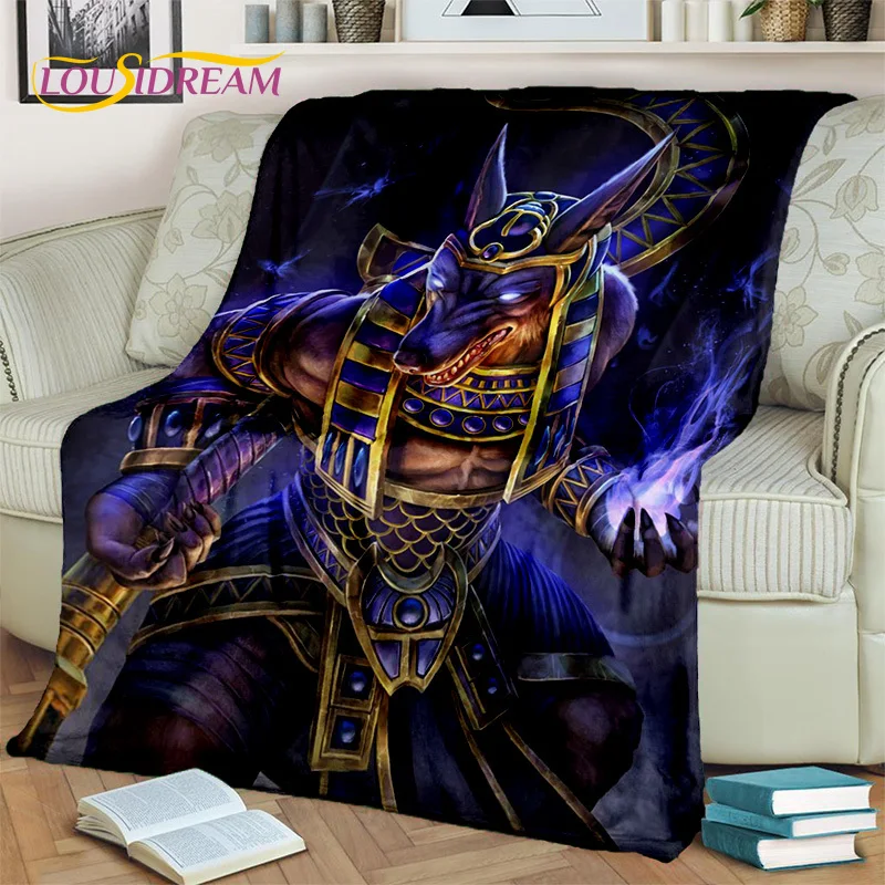 

Anubis Pharaoh Horus Mummy Egyptian Mythology Gods Blanket,Soft Throw Blanket for Home Bedroom Bed Sofa Picnic Cover Blanket Kid