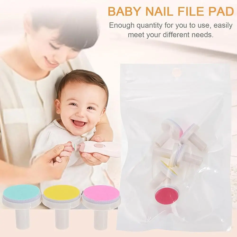 20Pcs Baby Nail File Pads Electric Nail Trimmer Replacement Pads Baby Nail Grinding Heads for Kid Newborn Infant Toddler