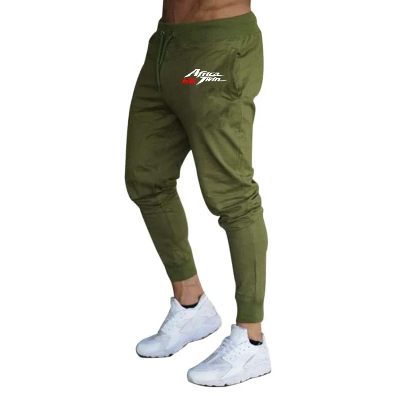 Africa Twin Crf 1000 L Crf1000 2024 Autumn New Simple Pants Men Casual Solid Color Elastic Waist Soft Street Joggers Trousers