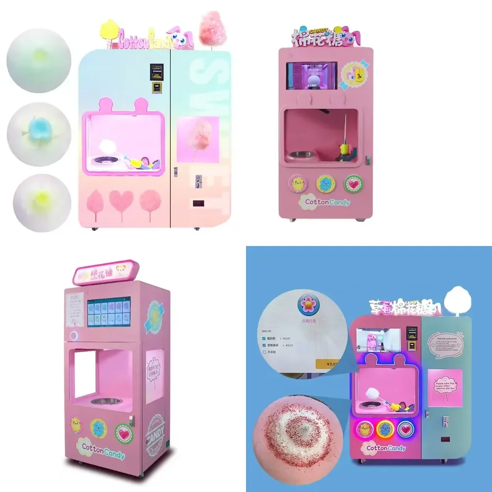 2026 Hot Item Hot Sale Self-Serve Cotton Candy Vending Machine Factory Price for Home Use Retail Restaurant Industry Core