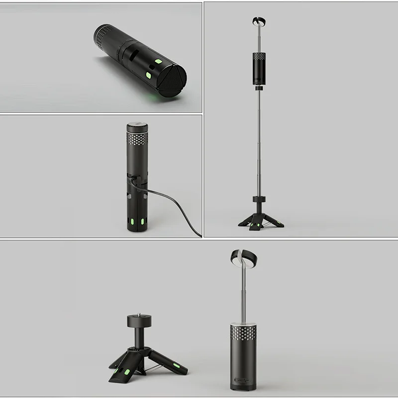 Outdoor telescopic light multi-function camping light flashlight 10000 mAh long battery life portable charging light