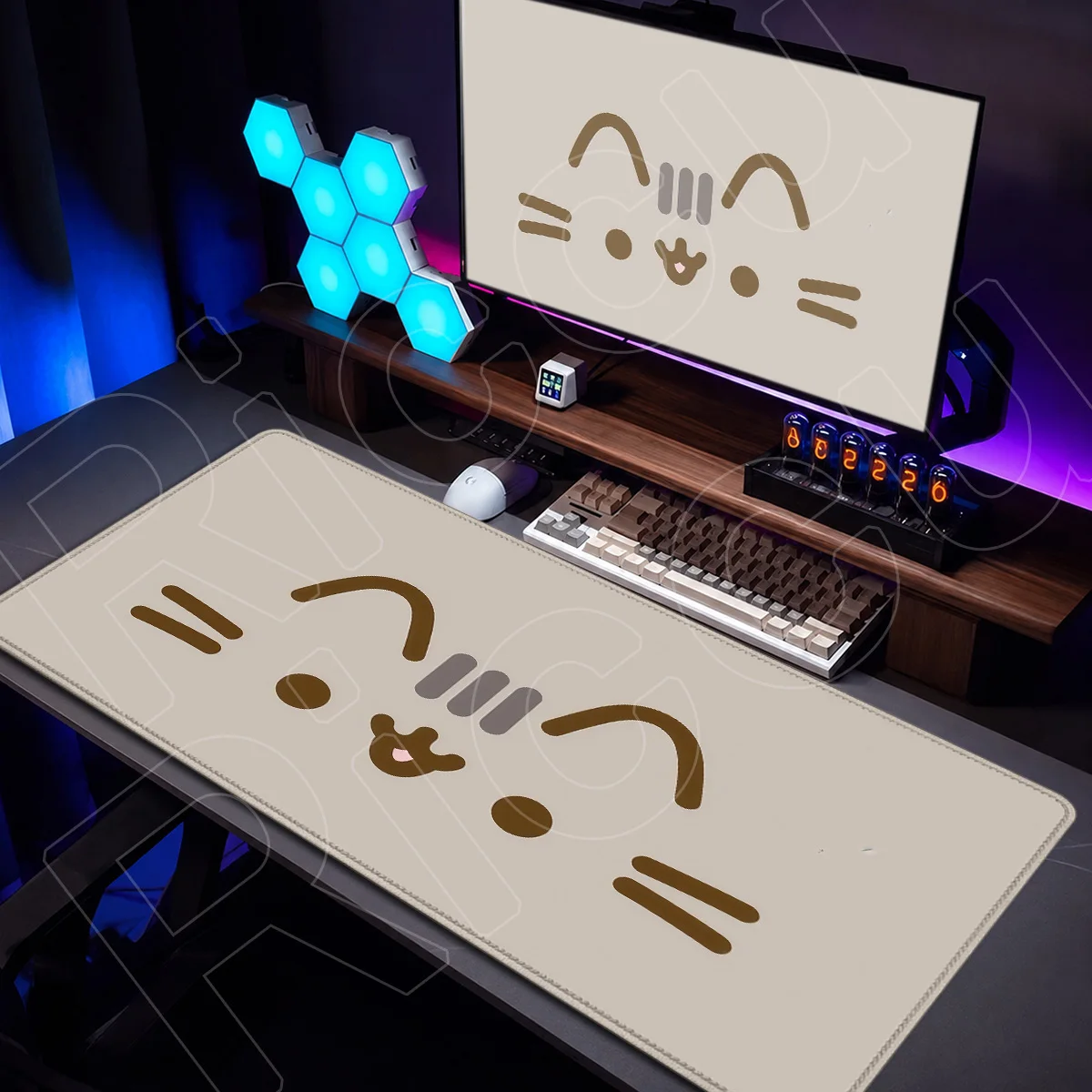 Large Notebook Keyboard Table Carpet Kawaii Gaming Locking Edge Mouse Pad Large Pusheens Speed Mouse Mat 90x40cm Home Rubber Rug