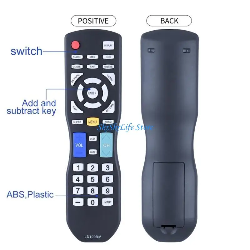 E65E LD100RM Replace Remote Control For Apex LE24H87 LE3242 LD4077M HC3269 RM-188