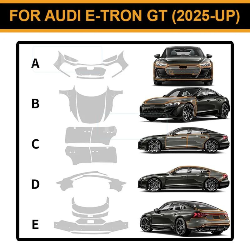 

PPF Paint Protection Film for AUDI E-TRON GT 2025-UP TPU Clear Anti-Scratch Kit Car Invisible Transparent Sticker