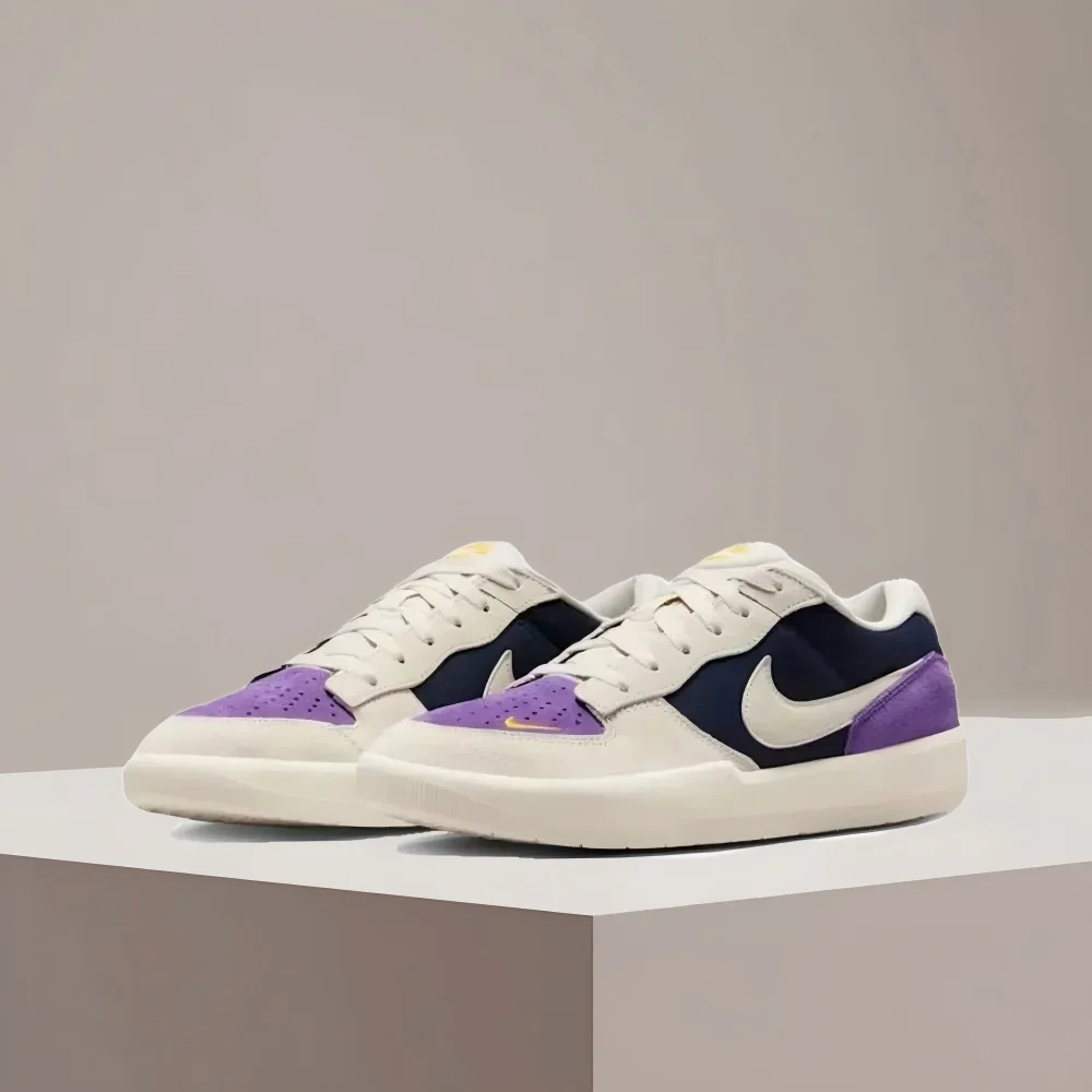 

Nike SB Force 58 Unisex Comfortable, Versatile, Durable, Breathable Low-Top Skate Shoes Beige/Purple DV5477-403