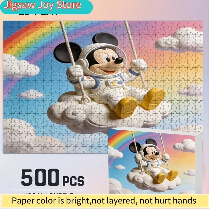 

Disney Disney Stitch and Mickey Home Decor Print | 2D Flat Jigsaw Puzzle, Ideal for Adult Brain Teasers, Family Game Nights, C