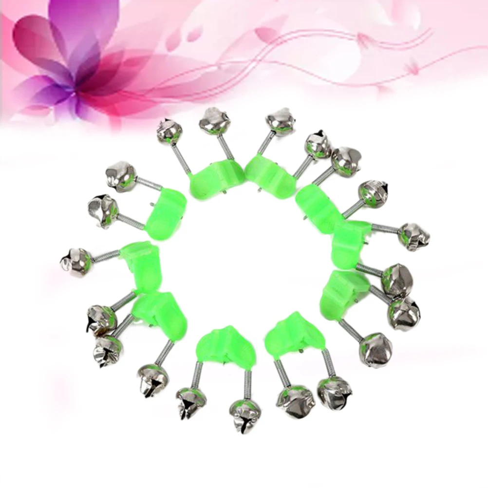 

50Pcs Fishing Bell Twin Rod Alarm Clip Loud Alert Bells Rod Tip Clamp Ideal for Night Fishing Rods Accessories
