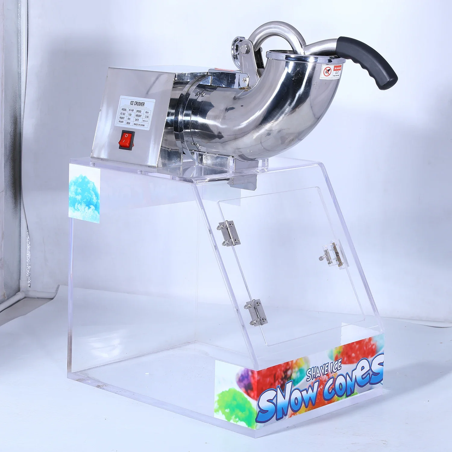 Commercial Ice Shaver Machine High Capacity Colorful Electric Ice Snow Making Machine for Restaurant Use