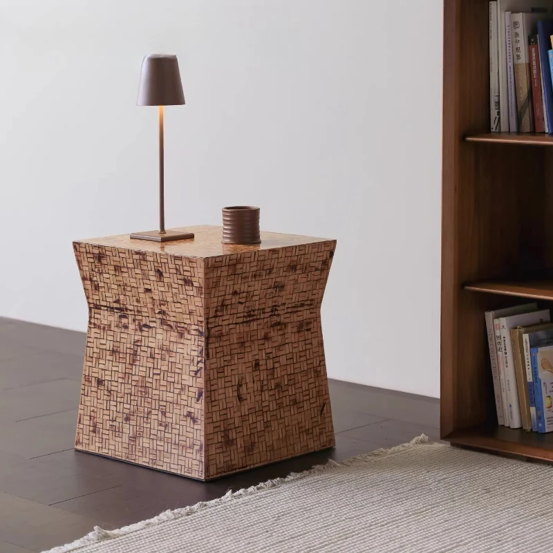 

Side table, handmade bamboo craft, sofa next to movable living room balcony sitting pier, medieval style