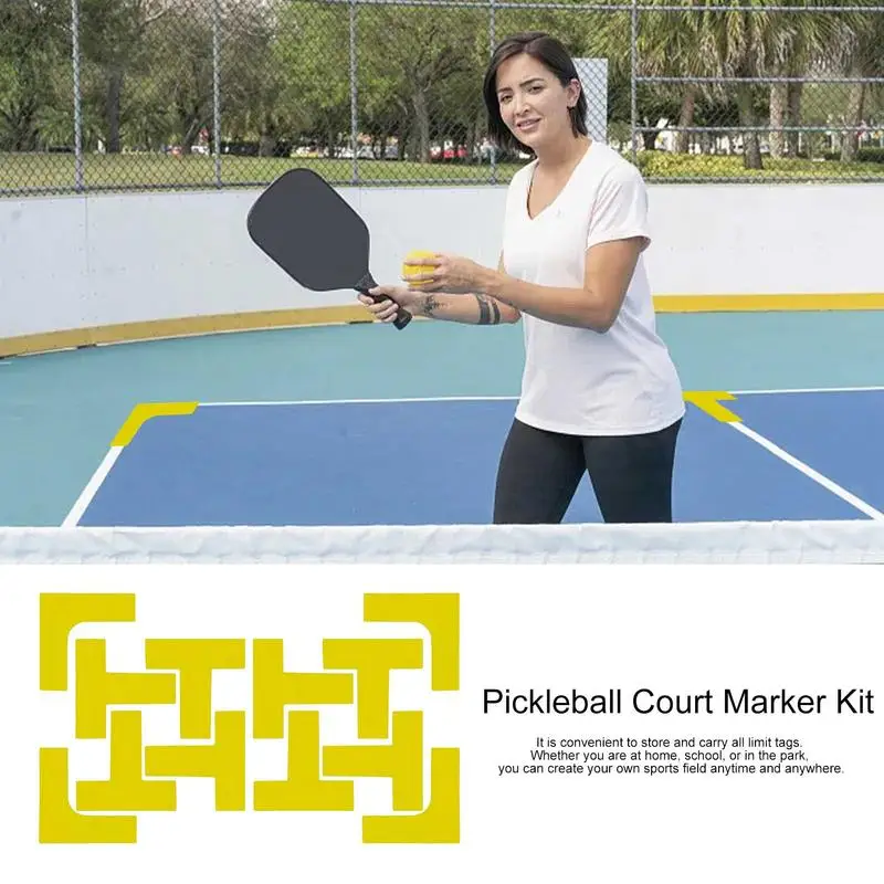 Pickleball Marking Lines Reusable Tennis Court Sign Kit With Storage Bag Playing Field Marking Equipment Create Your Own Mini