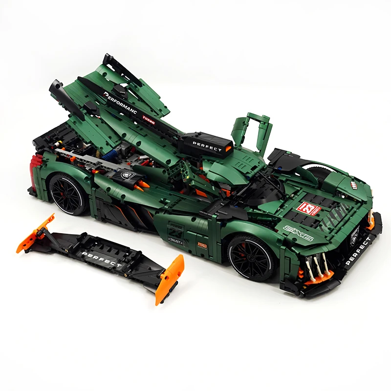 Sport Car Green 9X8 Racing Model Building Blocks MOC 10616 High Tech Speed Vehicle Bricks Puzzle Toy Kit Chrismas Gift Kids Boys