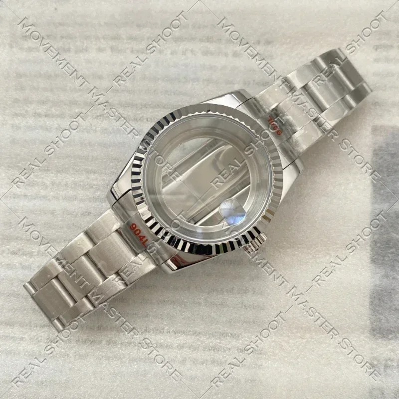 NH35 Кольцо с собачьим зубом, 39 мм, прозрачный нижний корпус с синим сапфировым стеклом, подходит для механизма NH36