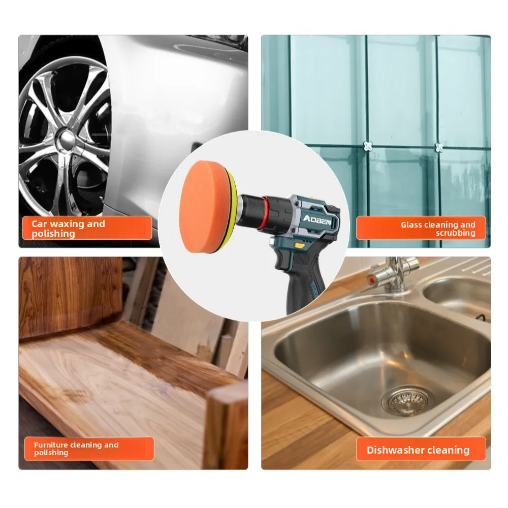 

Полировальная губка для вощения, набор из 6 предметов, 3, 4, 5 дюймов, пенопластовая полировальная подушечка, шлифовальный набор для удаления царапин автомобиля, полировщик, полировка