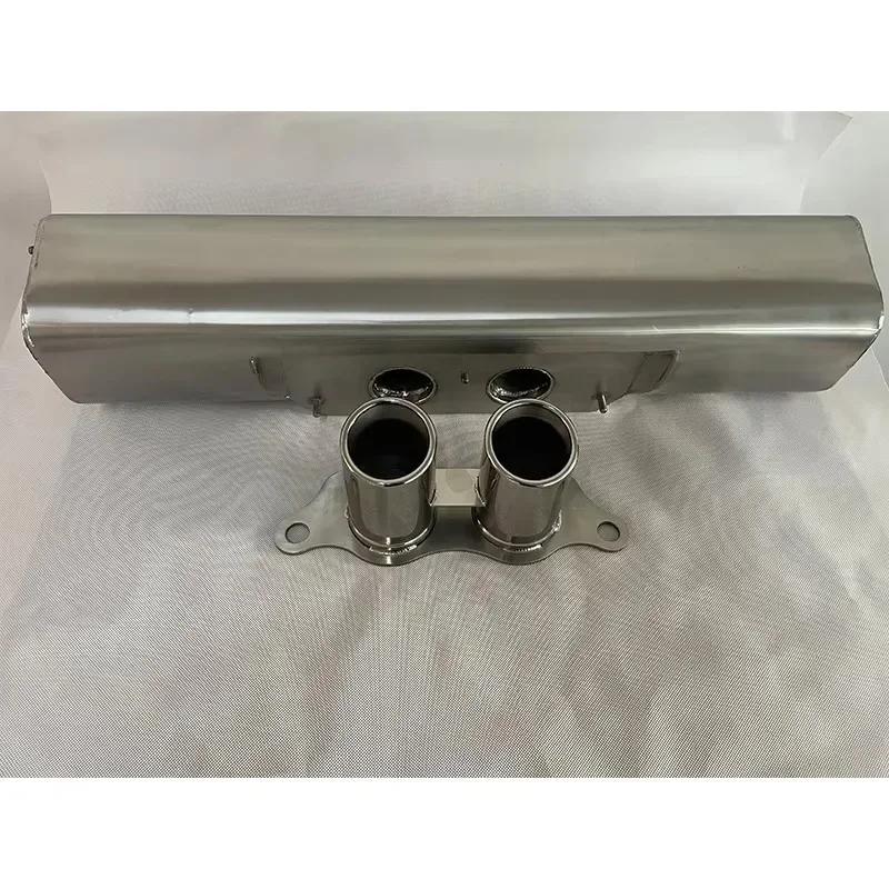Rear central muffler exhaust system