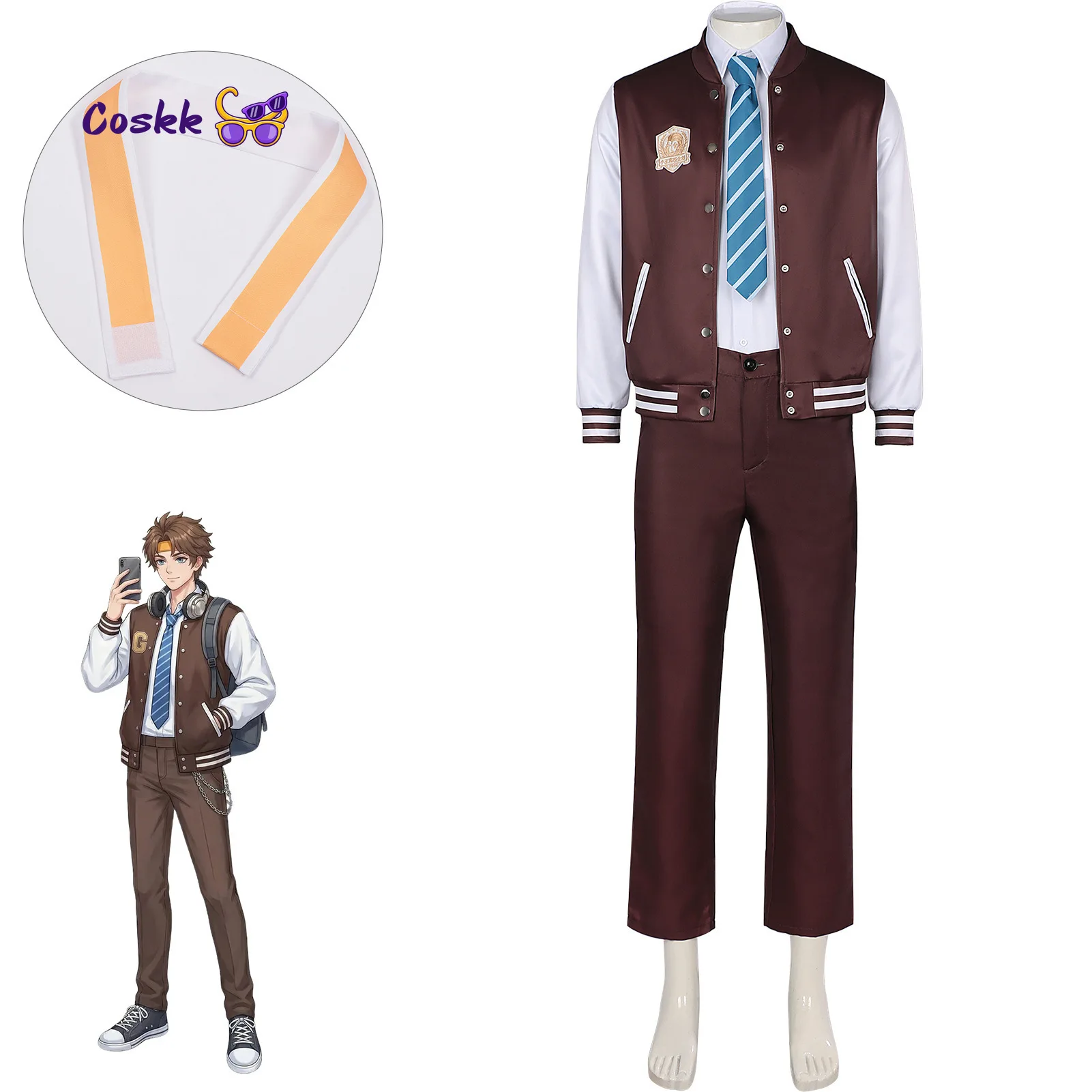 

Honor of Kings Sun Ce Cosplay Costumes University enterprises school uniform game anime suit Carnival Party