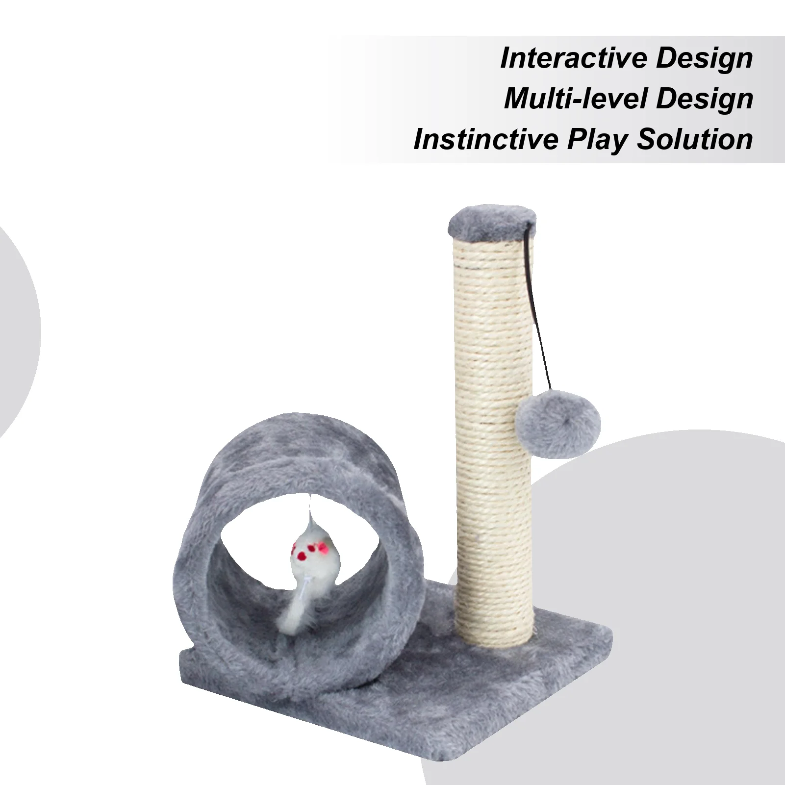 

Cat Scratching Post Sisal Kitten Scratch Pillar Elevated Interactive Cat Scratching Post for Exercise Stress Relaxation Climbing