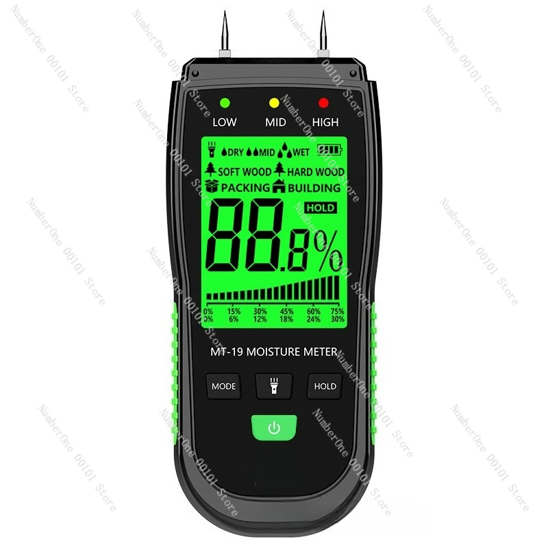

Wood moisture meter Wall moisture content tester Cardboard moisture detector