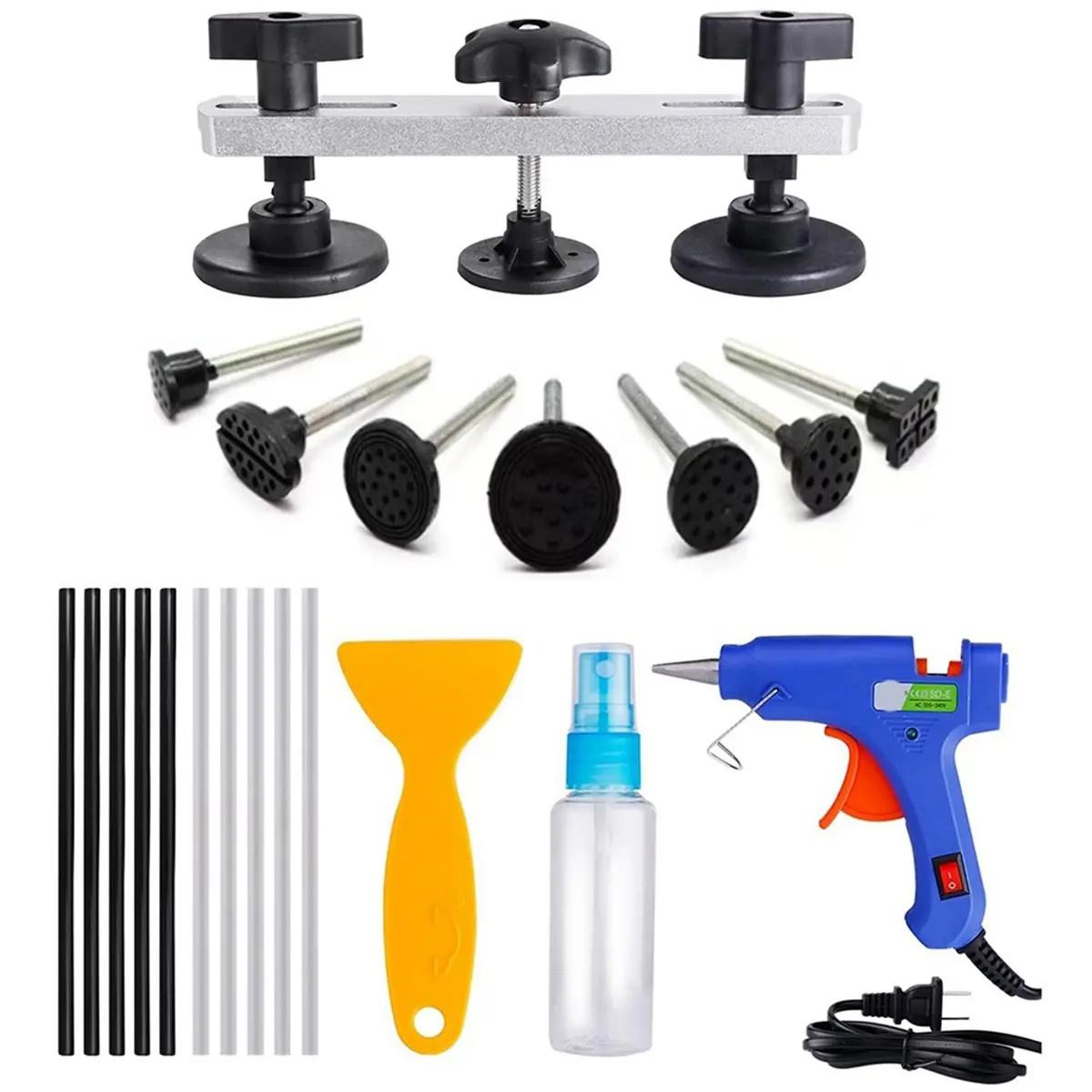 

Набор инструментов A23PBG для беспокрасочного удаления вмятин, для ремонта вмятин на кузовах автомобилей, мотоциклов, холодильников, с вилкой стандарта США