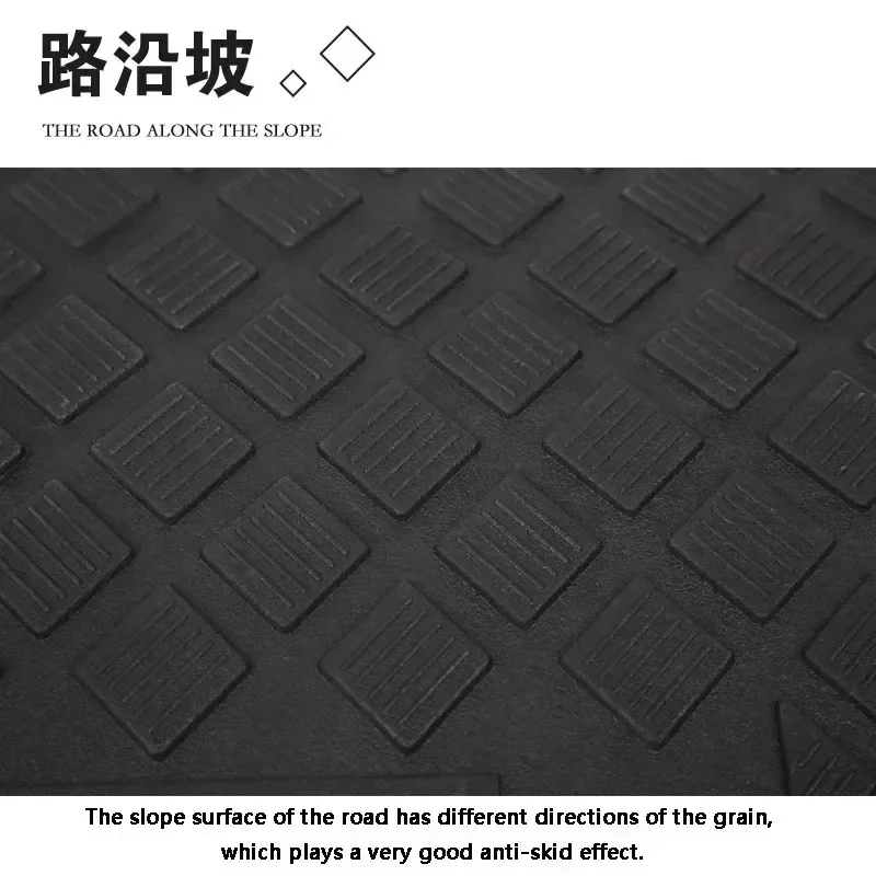 49*27*10cm Plastic PVC Road Slope Ramp Pad Portable Car Step Uphill Triangle Mat Curb Rubber