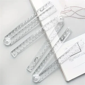 1pc Acrylic Folding Ruler - Ideal for School & Office Needs!