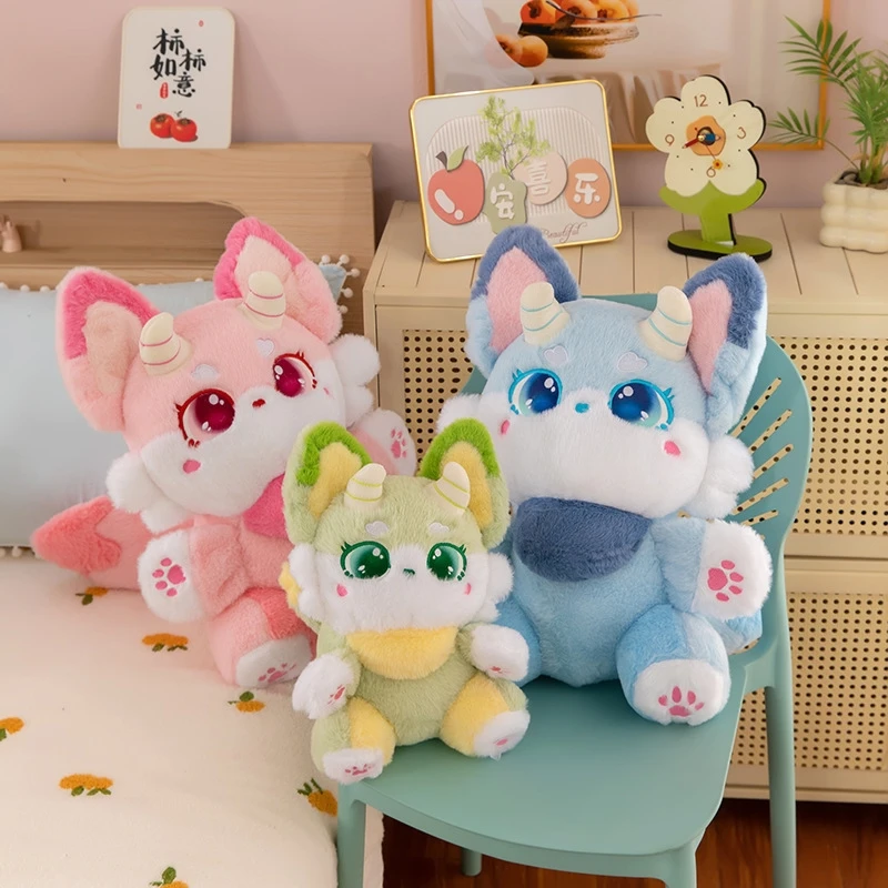 

30/50 см Kawaii Phantom Fox, плюшевые игрушки, подушка с мультяшной лисой, милые спящие куклы ручной работы с лисой, рождественские подарки