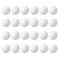 STOBOK 24pcs/pack Perforated Plastic Play Hollow Practice Training Sports Golf Hole Ball (White)