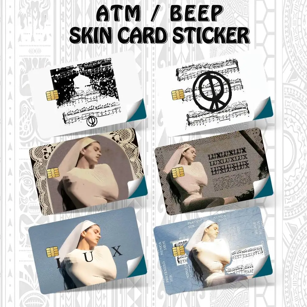 Spanish Singer R-ROSALIA LUX B Bank Credit Cards Bus Pass Stickers Cool Decoration Waterproof 4PCS Card
