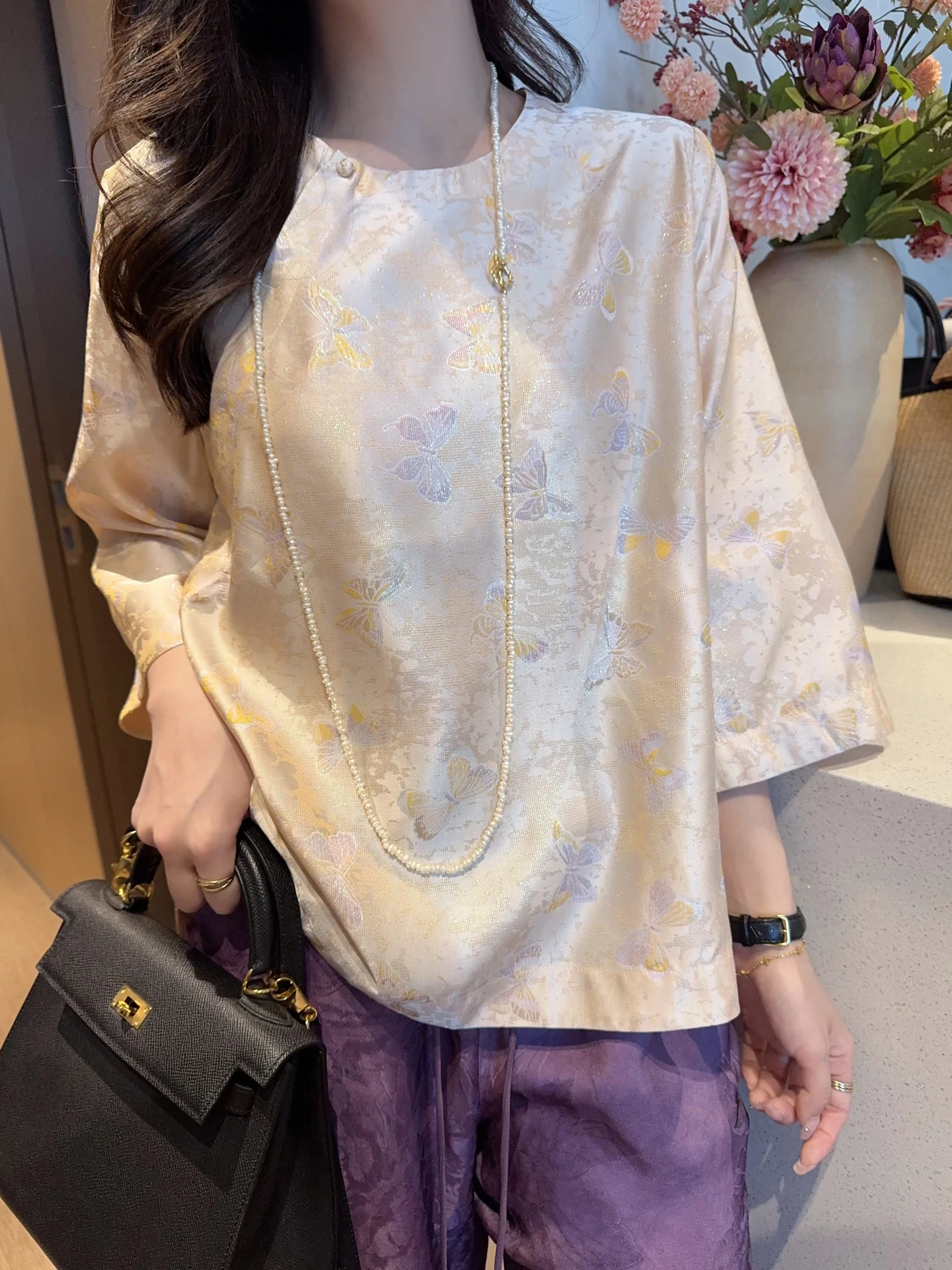 

Elegant Embroidery Silk Shirt New Chinese Style Song Jin Top Draped Sleeveless Bright Thread Women's Fashion Daily ...