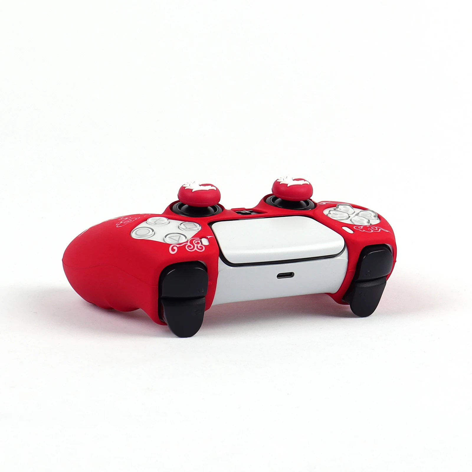 غطاء حماية من السيليكون لجهاز تحكم بلاي ستيشن 5 ملحقات ألعاب لوحة الألعاب لجهاز التحكم PS5 مع أغطية عصا التحكم