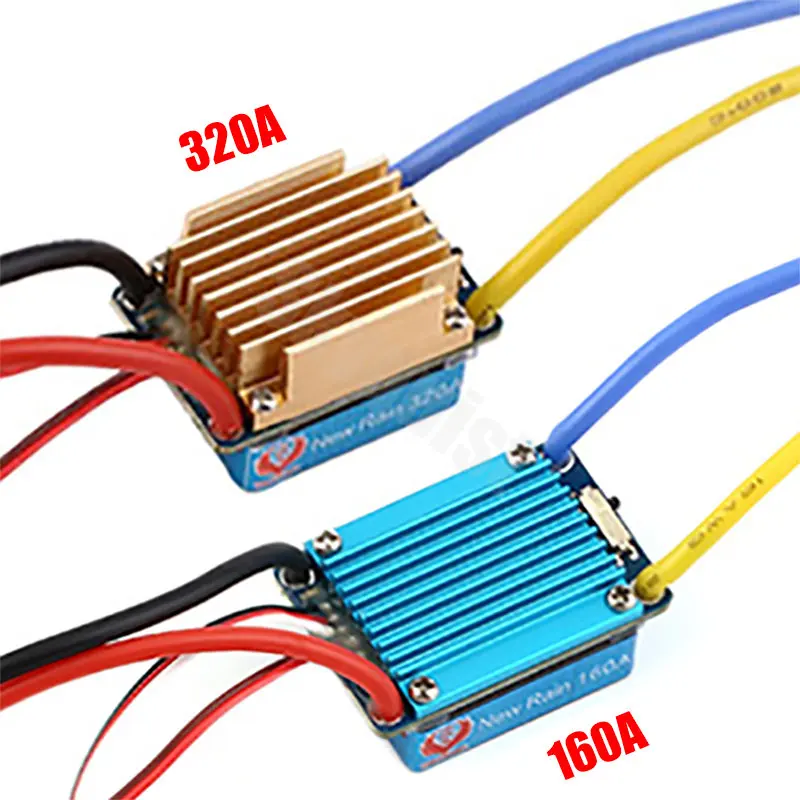 1PCS Waterproof RC Boat 160A/320A ESC 380/450 Brushed Motor Speed Controller Dual Mode Regulator Band Brake for 1/12 1/10 RC Car