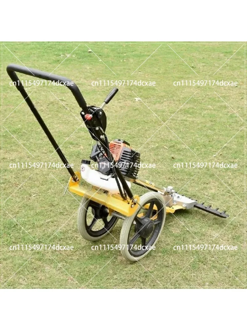 51.7cc Heavy Duty Brush Cutter with Wheel, Professional Gas Powered Grass Trimmer for Field and Yard