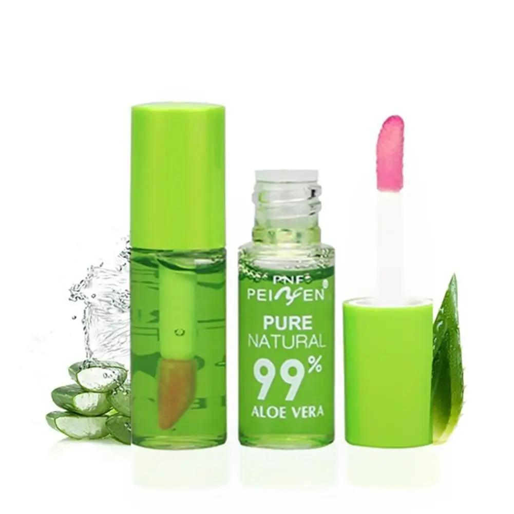 Lápiz labial de Aloe Natural, tinte labial de larga duración, resistente al agua, hidratante, nutre el Color, brillo de labios, Color cambiable, bálsamo labial de aceite