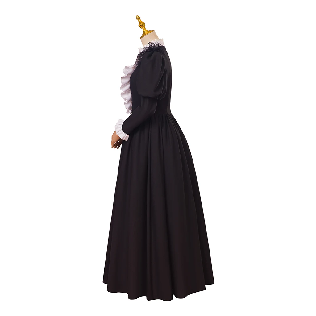 

CosplayDiy Women's Gothic Victorian Dress Edwardian Era Dress Vintage Medieval Mourning Dress Steampunk Ball Gown Black dress