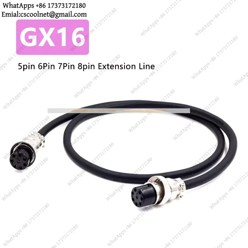 JS01 GX16 5 6 7 8 Pin Aviation Plug Cable Male to Female Extension Wire 1-20m Pure Copper Connector
