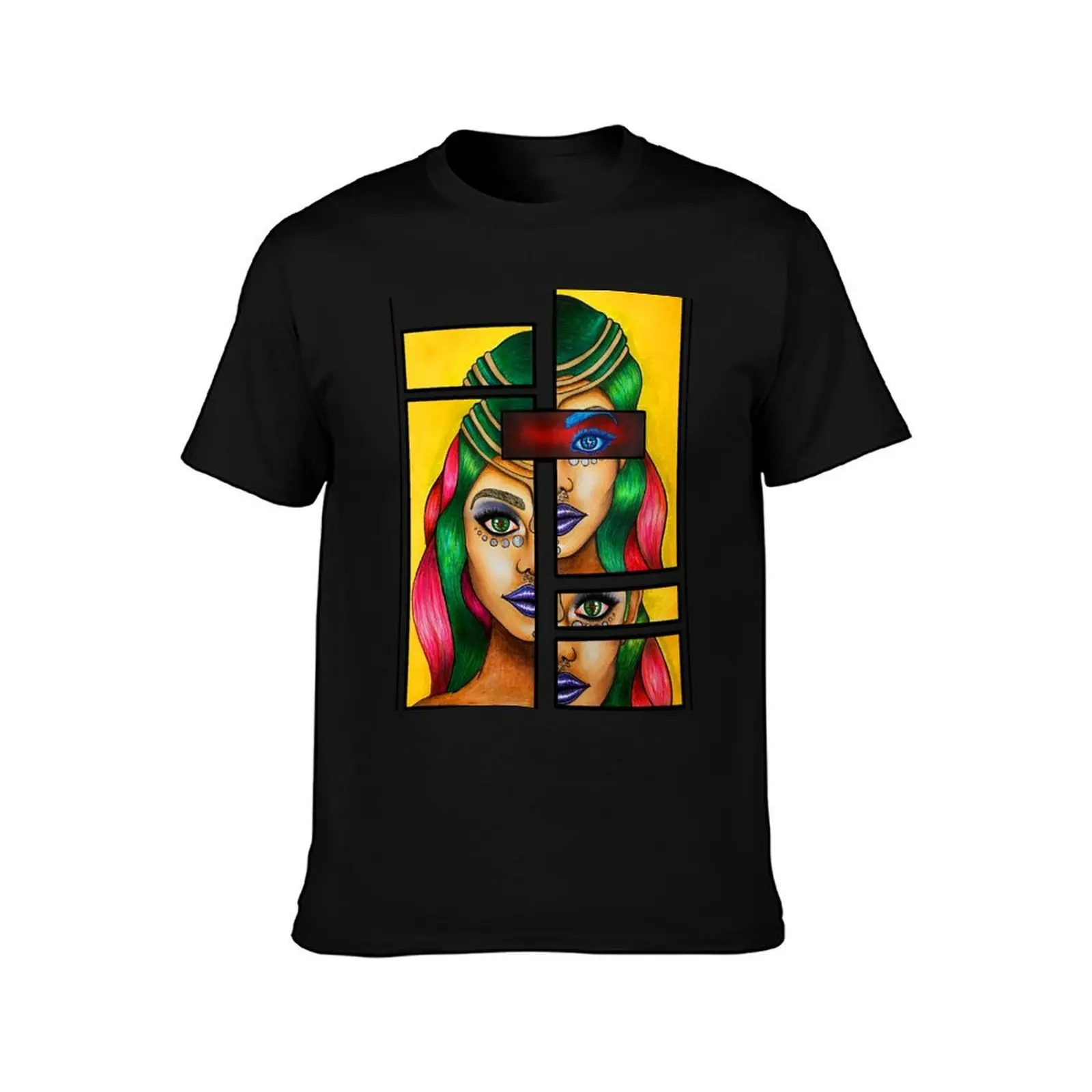 Daughter Of The Moon T-Shirt, Summer Casual Cotton Tee, Oversized Streetwear Tops, Vintage Graphic Print, Loose Fit Short Sleeve