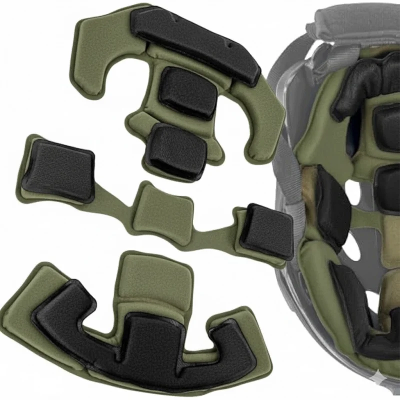 Universelles taktisches Helm-Memory-Schaum-Pad-Set – schützende Kisseneinsätze für FAST/MICH/ACH/USMC/PASGT-Helme