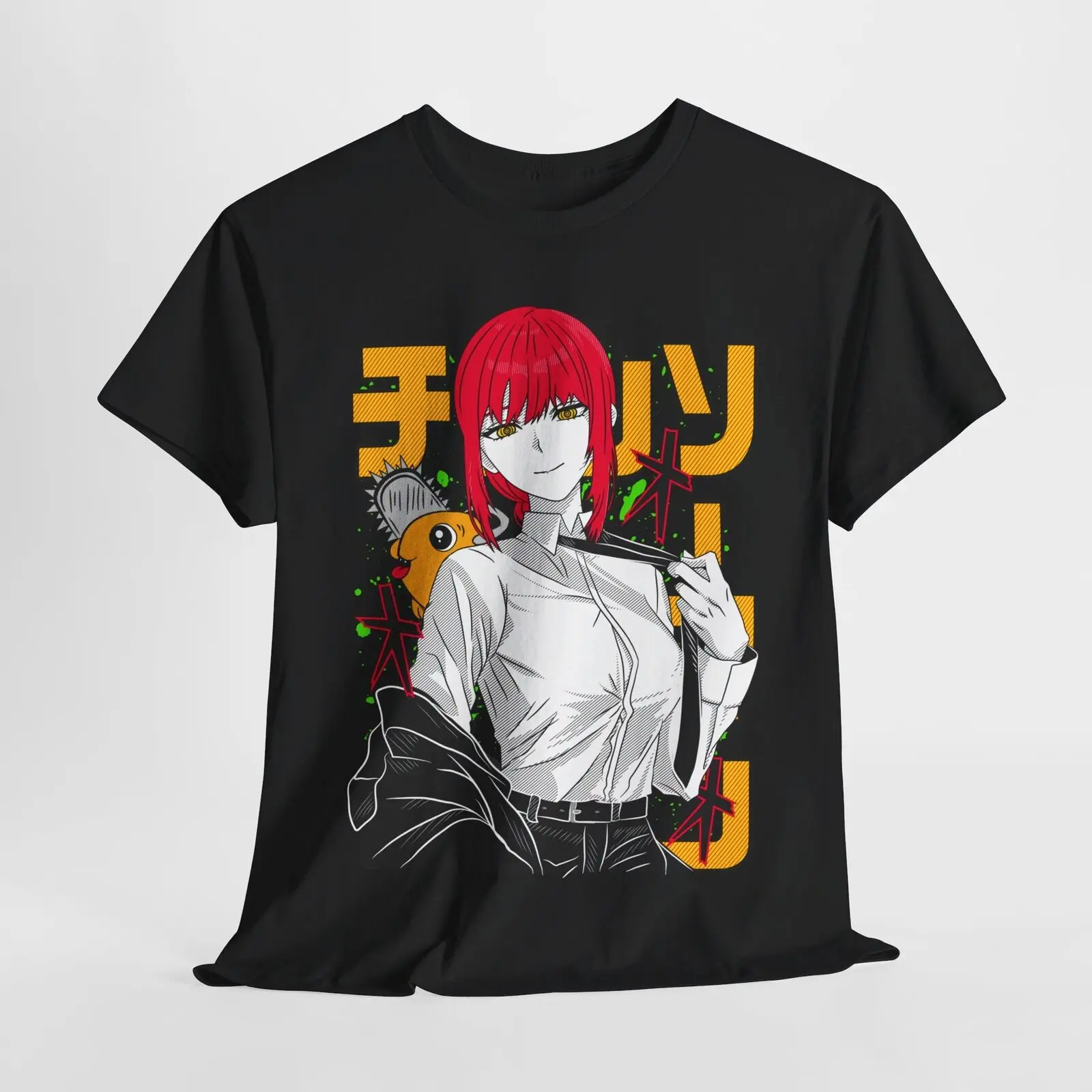 Makima Chainsaw Man Shirt Anime Tee T-Shirt Manga Otaku Denji Unisex All Size