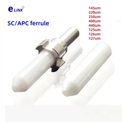 SC/APC ceramic ferrule 20pcs FC APC ST fiber optic connector 2.5mm bare ferrule 145um 220um 250um 400um 440um FTTH 250um 125um