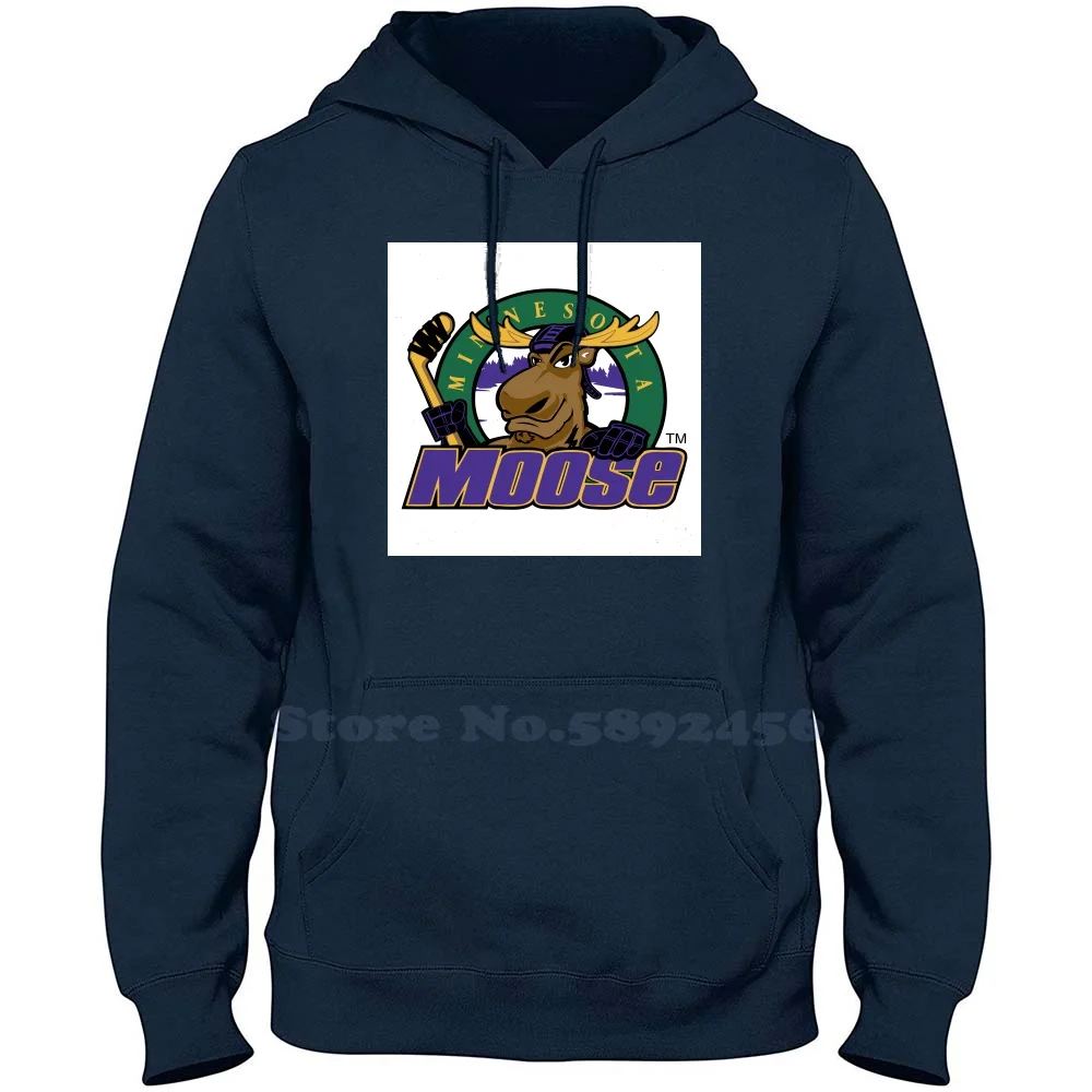 Minnesota Moose Casual Clothing Sweatshirt 100% Cotton Graphic Hoodie