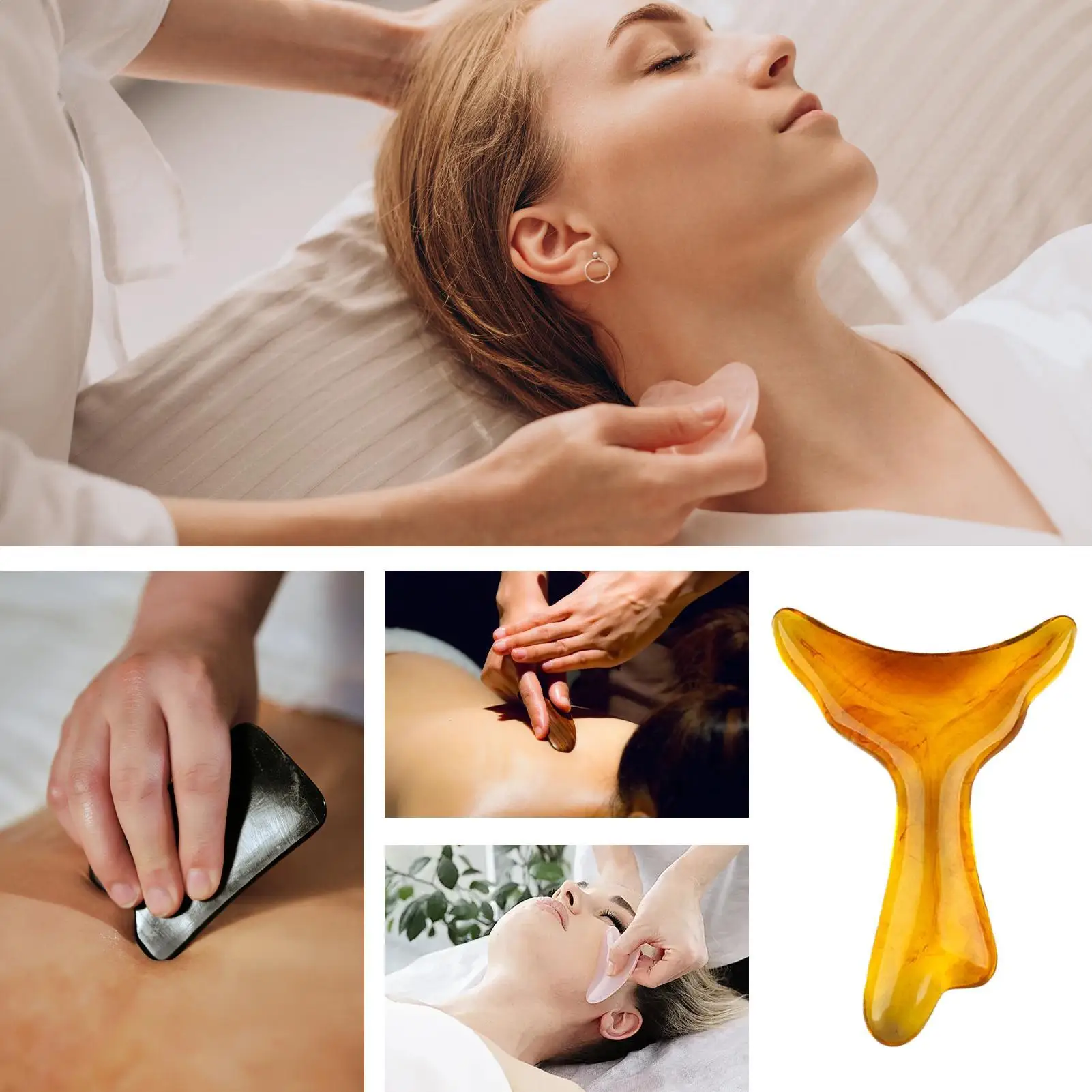 Face Massage Tool face Skin scraping Lifting Massage tool  face Lifting Contouring Board Resin Ergonomic Fascia Massage Tool